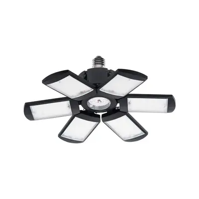 E26/E27 Socket Base LED Garage Light, Super Bright LED Shop Ceiling Light, Deformable Panels Light for Basement Barn Workshop...