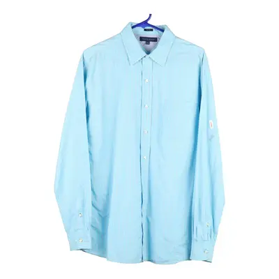 Tommy Hilfiger Slim Fit Shirt - Large Blue Cotton