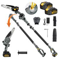 SOARFLY 2 in 1 Cordless Pole Saw & Mini Chainsaw with 2 Batteries, for Tree Trimming Heavy Duty, Portable Chain Saw with 16 F...