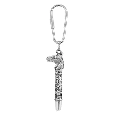 Pewter Horse Whistle Key Fob