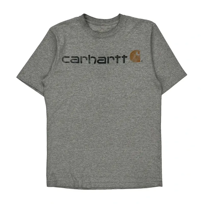 Carhartt Spellout T-Shirt - Medium Grey Cotton Blend