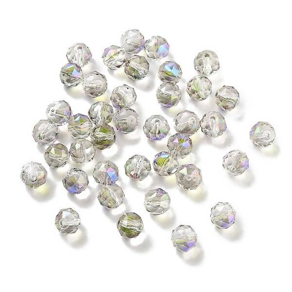 Electroplate Round Glass Beads