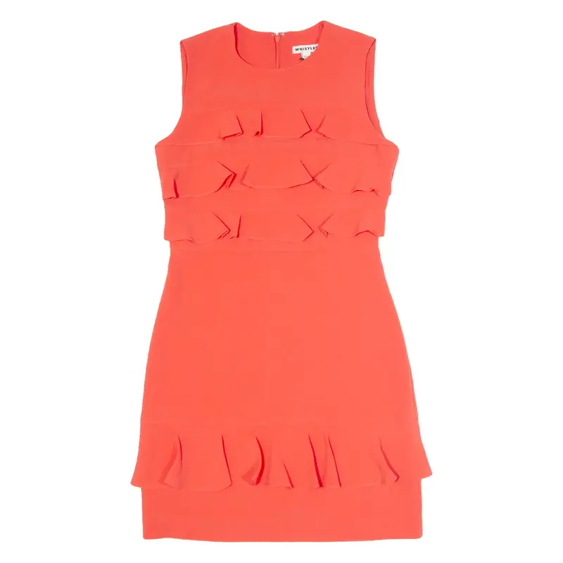 WHISTLES Womens Pencil Dress Pink Sleeveless Knee Length UK 10