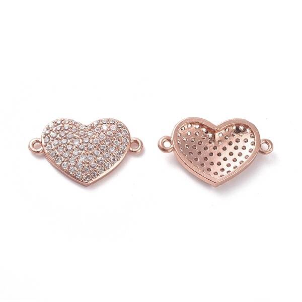 Brass Micro Pave Cubic Zirconia Links connectors