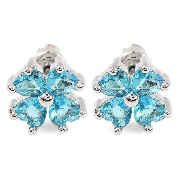 Cubic Zirconia Clover Stud Earrings