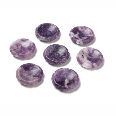 Natural Lepidolite Worry Stones