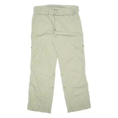 TOMMY HILFIGER Outdoor Cargo Womens Trousers Green Regular Straight W32 L32