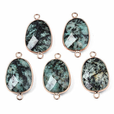 Natural African Turquoise(Jasper) Link Connectors