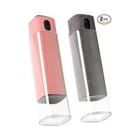 Touchscreen Screen Cleaner Kit 2 Pcs, Phone, Tablet and Car Screen Cleaner, Two in One Spray and Microfiber Cloth(Gray&Pink)