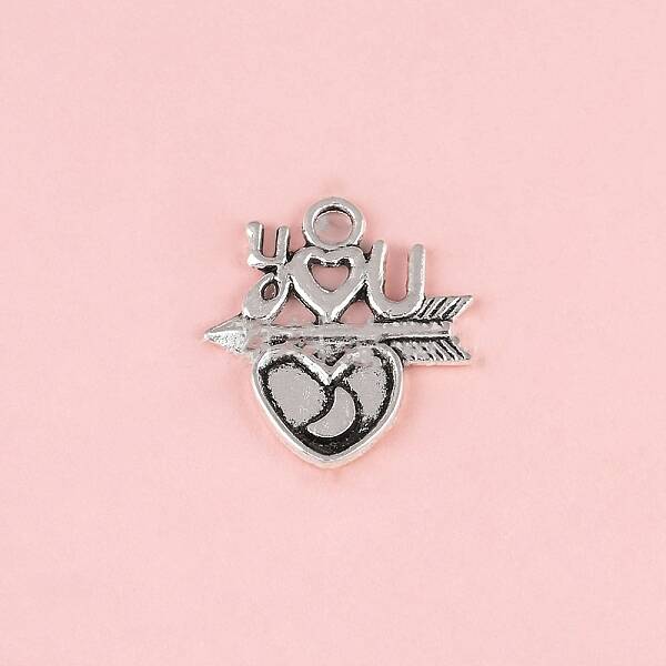 Valentine's Day Tibetan Style Alloy Pendants