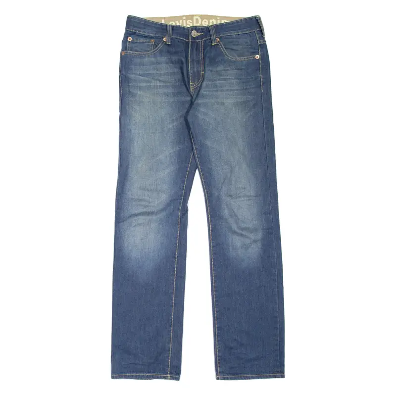 LEVI'S Mens Jeans Blue Regular Straight Stone Wash W32 L33