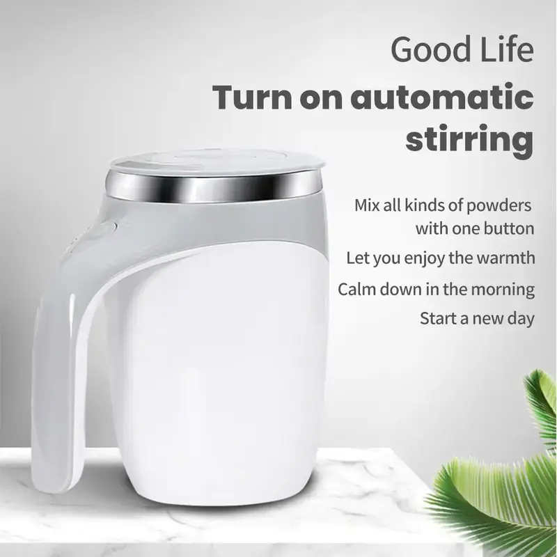 USB Rechargeable Automatic electric mixing cup - Easy to carry, automatically mixing hot chocolate, coffee, milk and other dr...