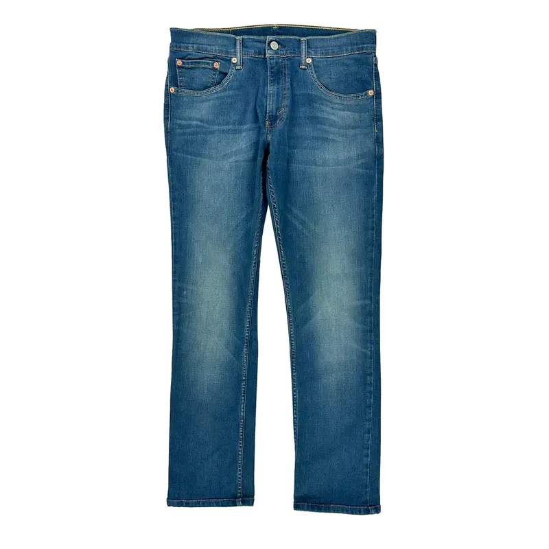 Levis Slim Fit Jeans - 33W 29L Blue Cotton