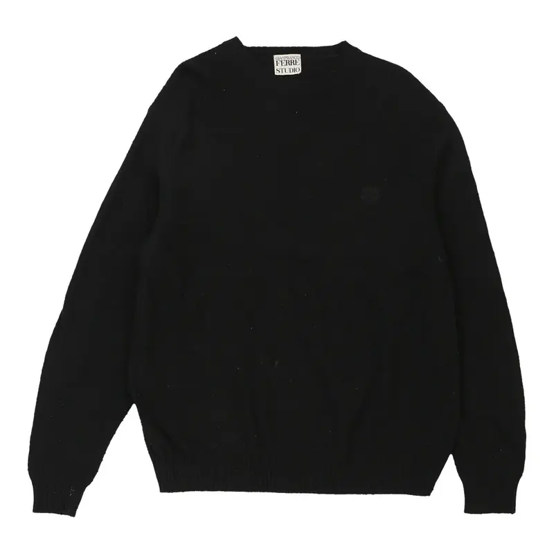 Studio Gianfranco Ferre Jumper - 2XL Black Wool Blend