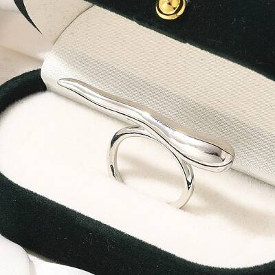 Rack Plating Brass Cuff Finger Rings for Women