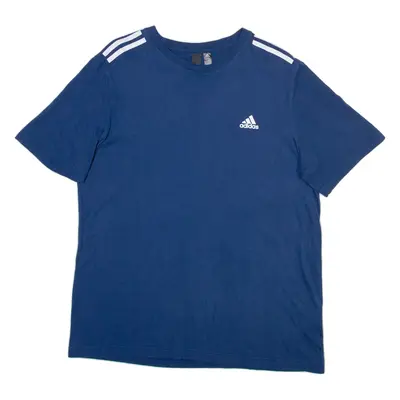 ADIDAS Mens T-Shirt Blue L