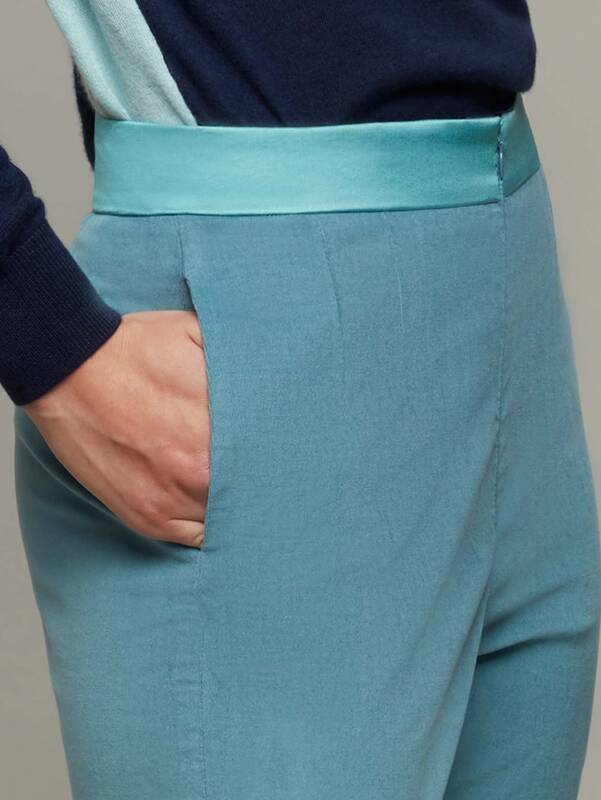 PILASTER | Tapered Suiting Trousers | Color: Mineral Blue | Size: L