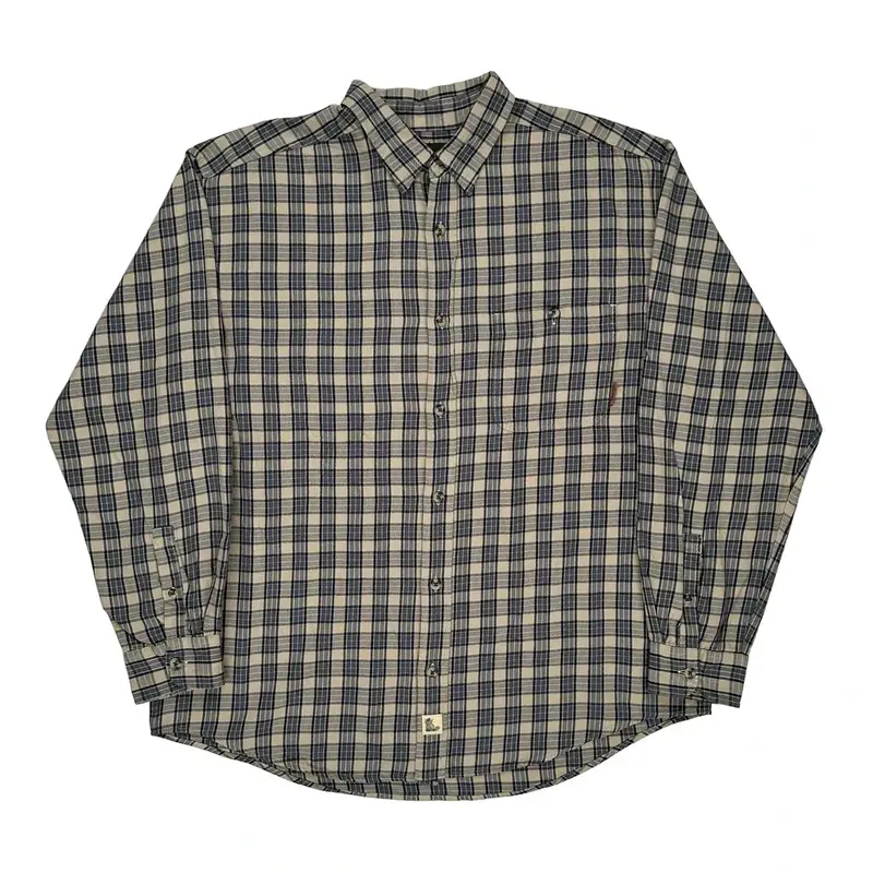Timberland Checked Shirt - 2XL Blue Cotton