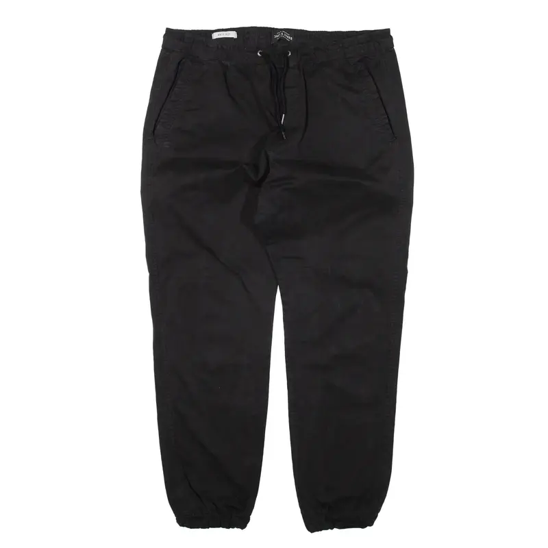 JACK & JONES Anti-Fit Trousers Black Relaxed Tapered Mens W30 L25
