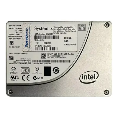 00AJ019 IBM 800GB MLC SATA 6GB/s Hot Swap 2.5-Inch Internal Solid State Drive