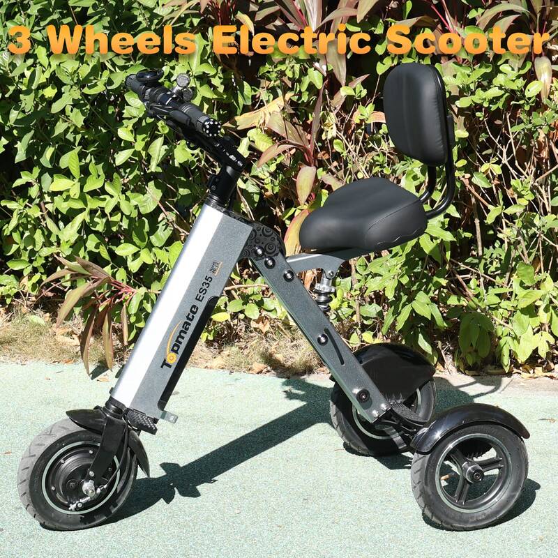 （Used-Excellent Condition) TopMate ES35 Powered Scooter 3 Wheels Foldable Trike with Backrest Seat for Adults, Lightweight ...
