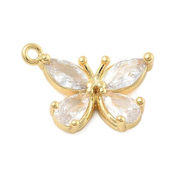 Brass Micro Pave Cubic Zirconia Pendants
