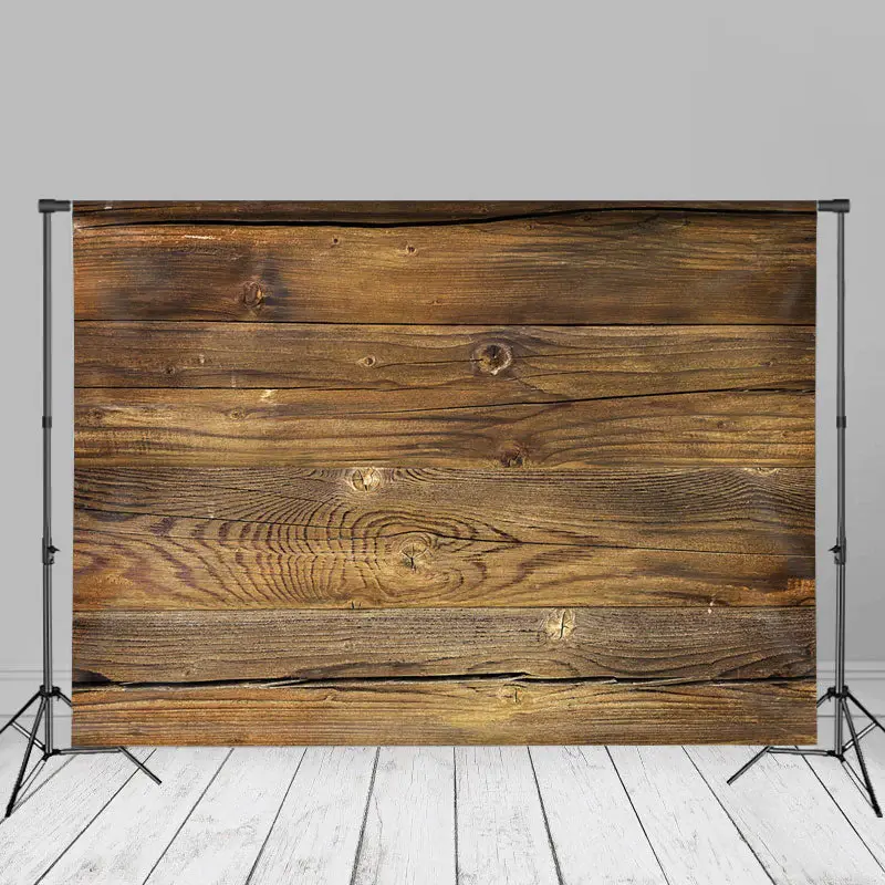 Brown Antique Wood Grain Photography Studio Backdrop - Aperturee