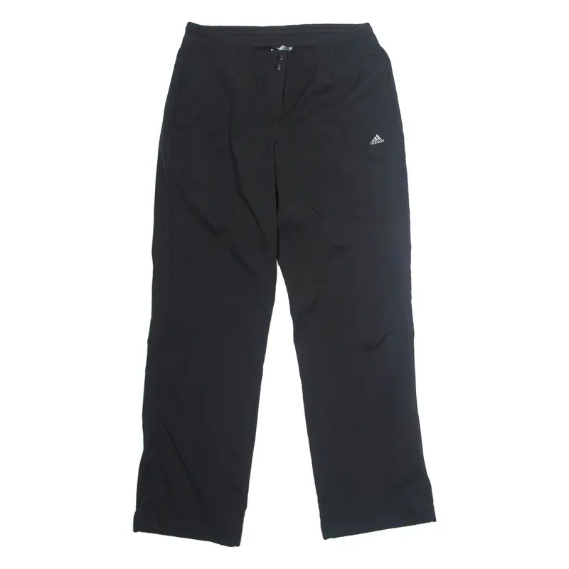 ADIDAS Womens Track Pants Black Straight UK 10 W30 L30