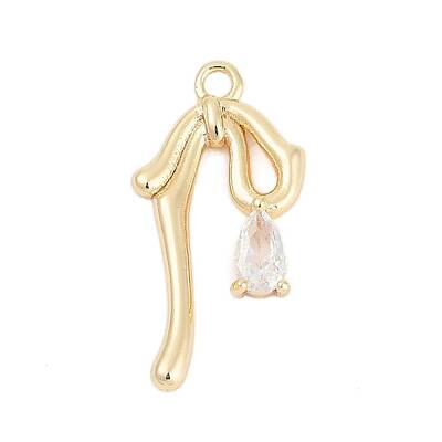 Brass Micro Pave Cubic Zirconia Pendants