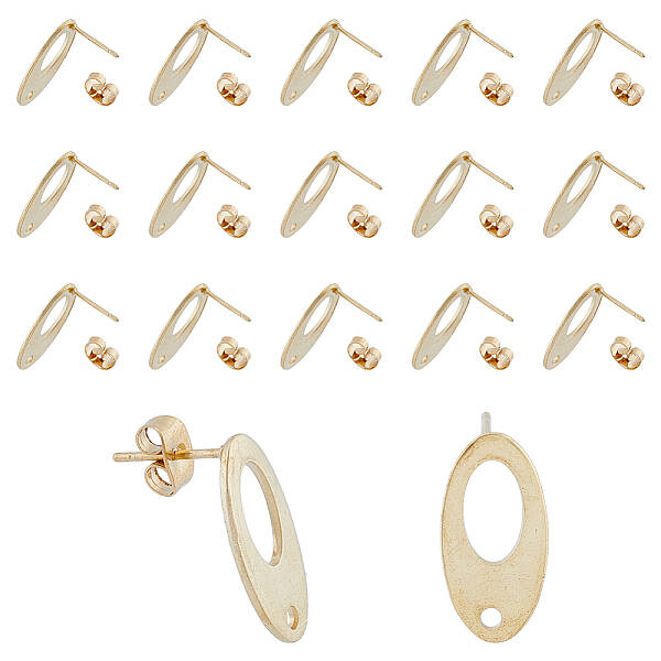 50Pcs 304 Stainless Steel Stud Earring Findings
