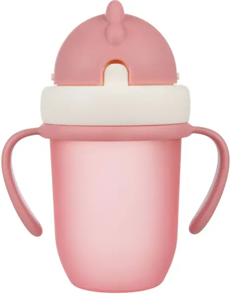 Canpol babies Matt cup with straw 9+ m Pink 210 ml