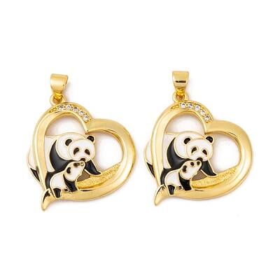 Brass Micro Pave Cubic Zirconia Pendants