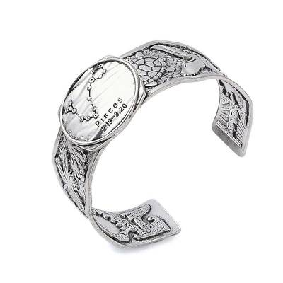Constellation Alloy Open Cuff Bangles for Women Men