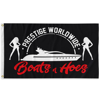 Prestige Worldwide 3x5Ft Flag Boats Hoes Tapestry Wall Hanging for College Dorm Men Cave Decor Room Home Decoration Banner wi...