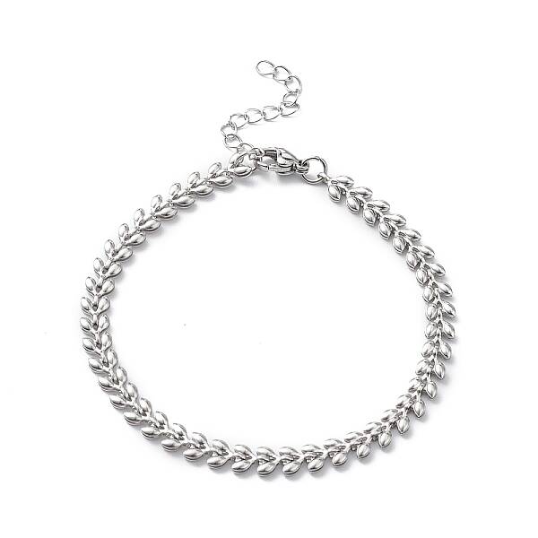 Non-Tarnish 304 Stainless Steel Cobs Chain Bracelets for Men Women