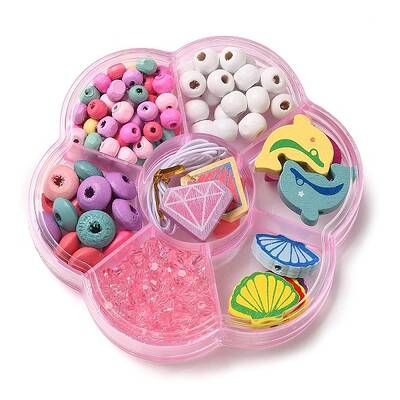 Children's Day Theme Maple Wood Jewelry Set DIY Making Kits