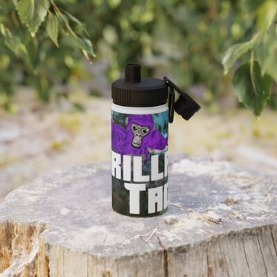 Gorilla Tag Stainless Steel Water Bottle Sports Lid