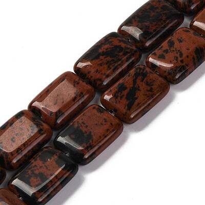 Natural Mahogany Obsidian Beads Strands
