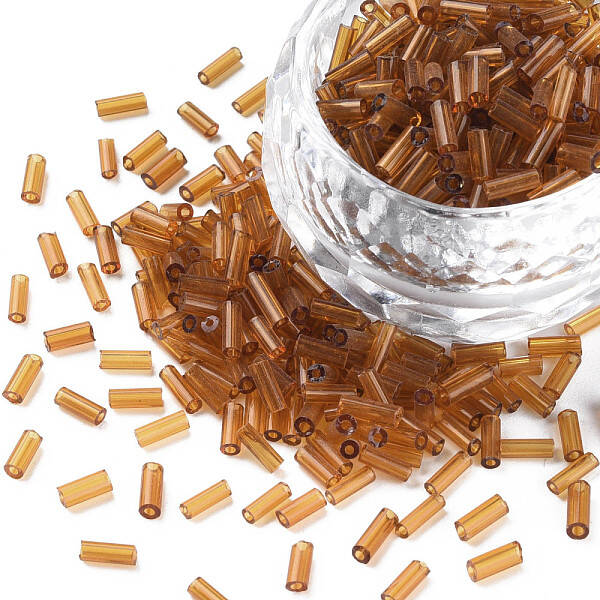 Transparent Glass Bugle Beads