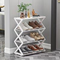Plastic Shoe Rack, 1 Count Multi-layer Design Shoe Storage Rack, Space Saving Shoe Organizer, Home Organizer for Living Room ...