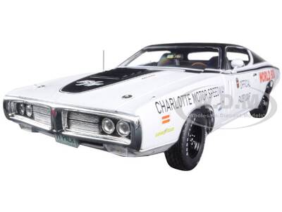 1971 Dodge Charger White Charlotte Motor Speedway World 600 Pace Car Limited Edition to 1002pc 1/18 Diecast Model Car by Auto...