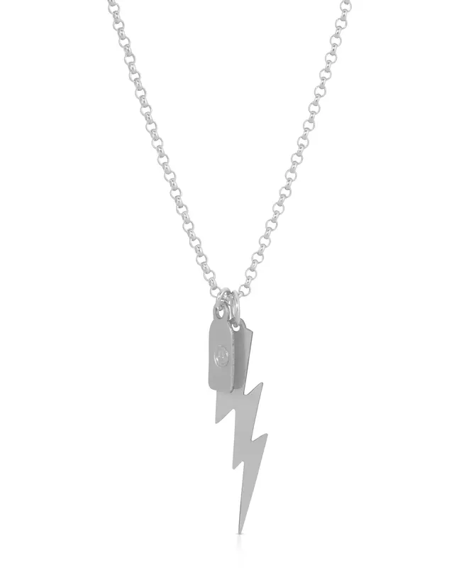 Ballenger Bolt Necklace | Metal Color: Silver