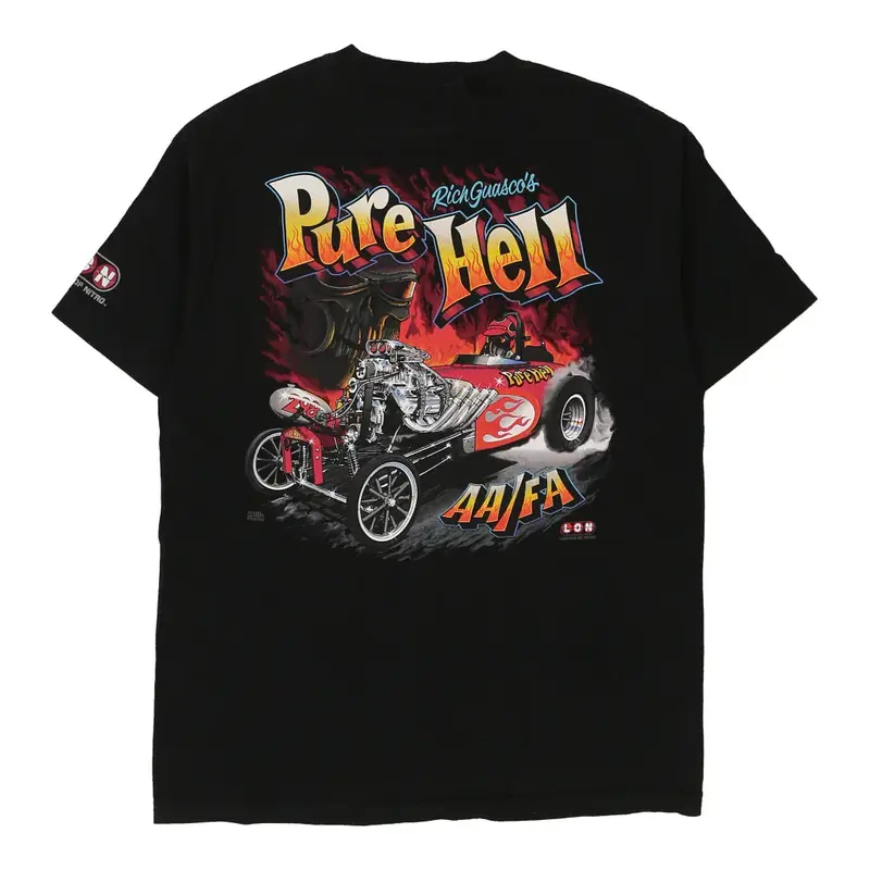 Rich Guasco's Pure Hell Unbranded Graphic T-Shirt - Medium Black Cotton