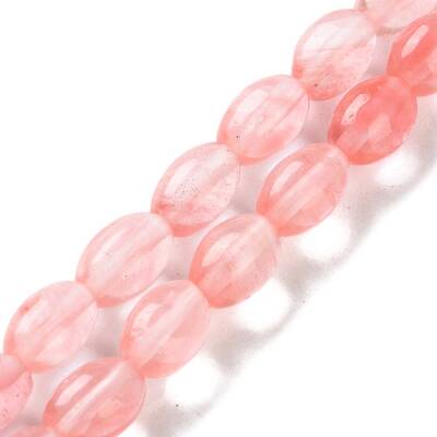Cherry Quartz Glass Beads Strands