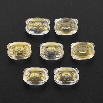 Two Tone Transparent Spray Painted Glass Beads