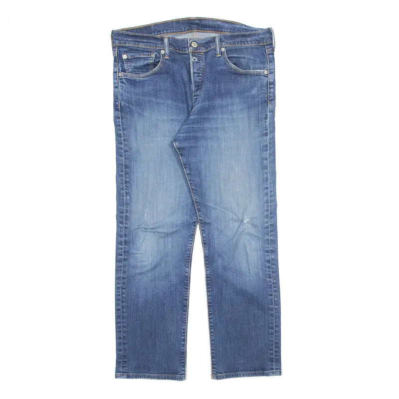 LEVI'S 501 Jeans Distressed Blue Denim Regular Straight Mens W34 L28