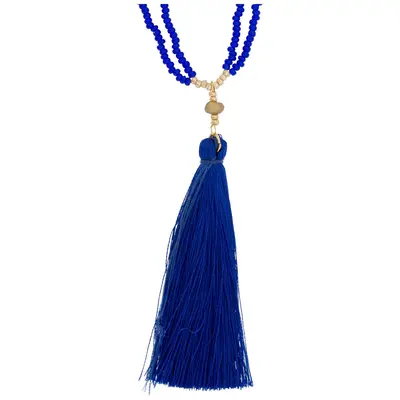 Ombre Tassel Necklace - Purple