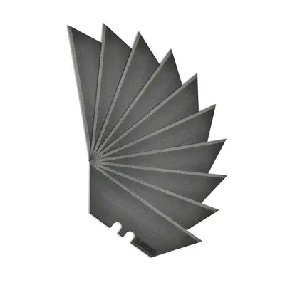 OKNIFE Ceramic Utility Knife Blades 10-Pack, White Blade, Black Blade