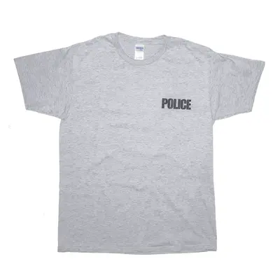 GILDAN Police Grey Short Sleeve T-Shirt Boys XL