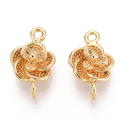Brass Flower Connector Charms